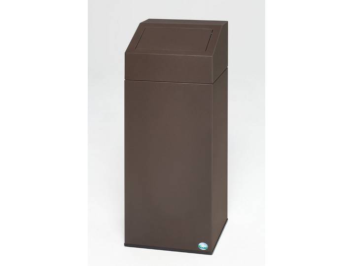 PROREGAL® Mülleimer Selbstlöschender Wertstoffsammler Biomüll  82L 89x38x38cm Braun