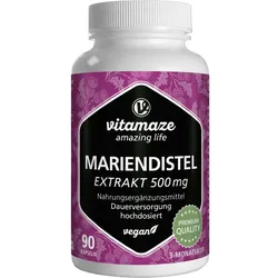 Mariendistel 500 mg Extrakt Hochdosiert Vegan 90 ST