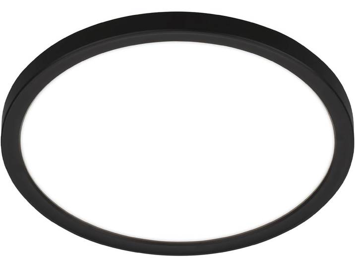 Briloner Tava LED Plafonnier\, Plat\, Lumière indirecte\, Lumière blanc neutre\, Noir\, Ø24 x 3 cm