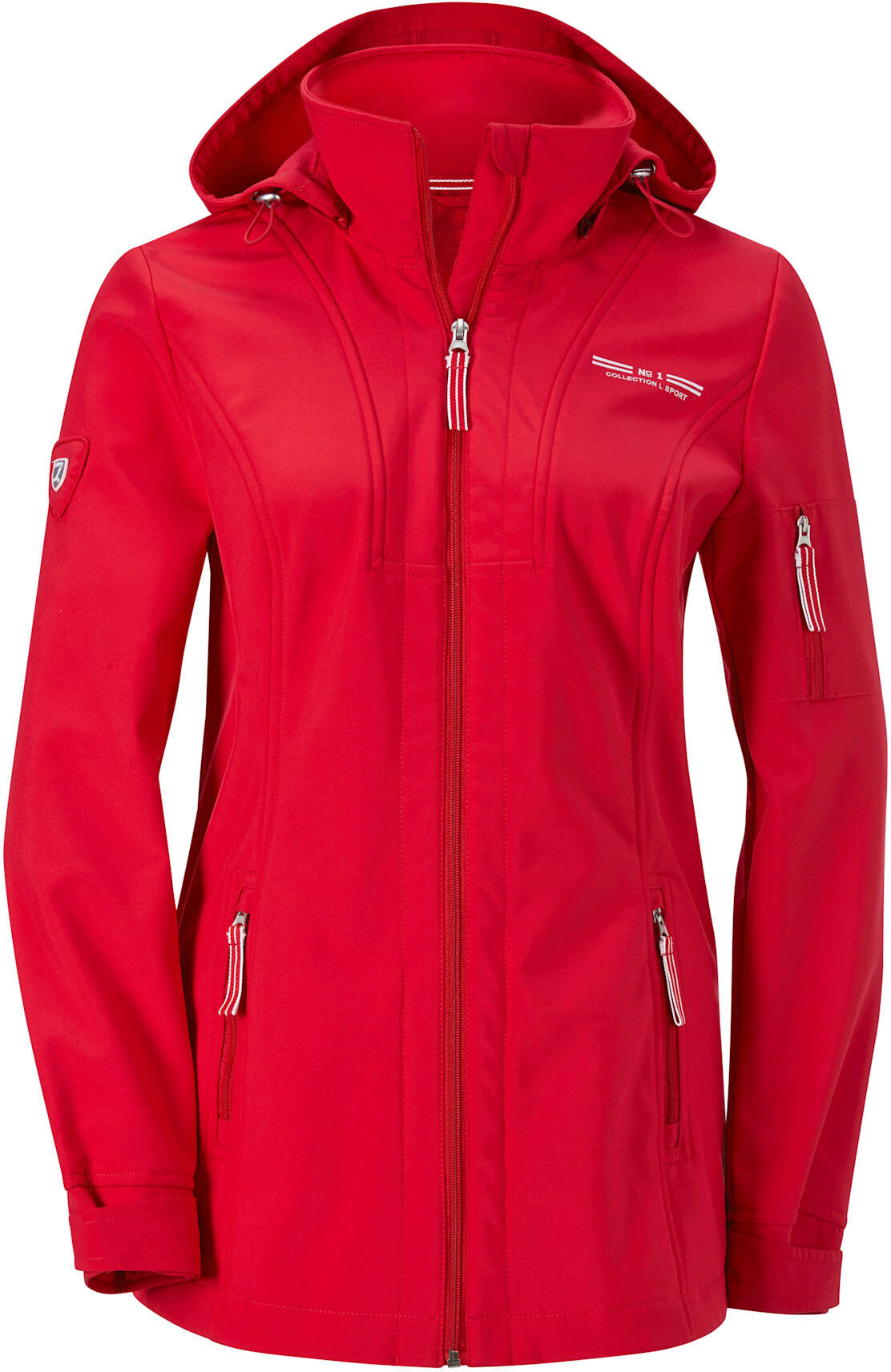 Softshelljacke CASUAL LOOKS, Damen, Gr. 50, rot, 94% Polyester, 6% Elasthan, unifarben, Jacken Softshelljacke rot 50