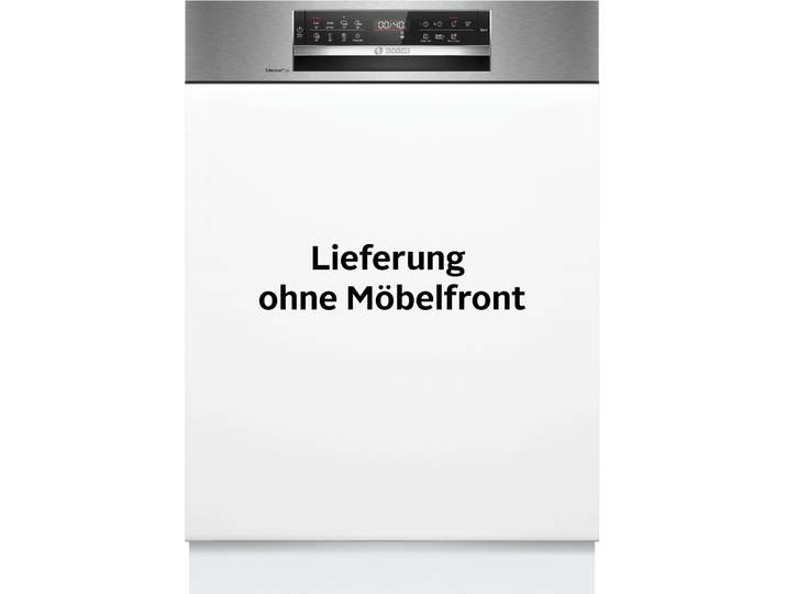 BOSCH teilintegrierbarer Geschirrspüler SMI6ECS12E , Energieeffizienz: A, silber (gebürsteter stahl), B:59,8cm H:81,5cm T:57,3cm, Geschirrspüler, Automatische Türöffnung gegen Kondenswasser & flexible Max Flex Körbe, teilintegrierbarer Geschirrspüler, Topseller