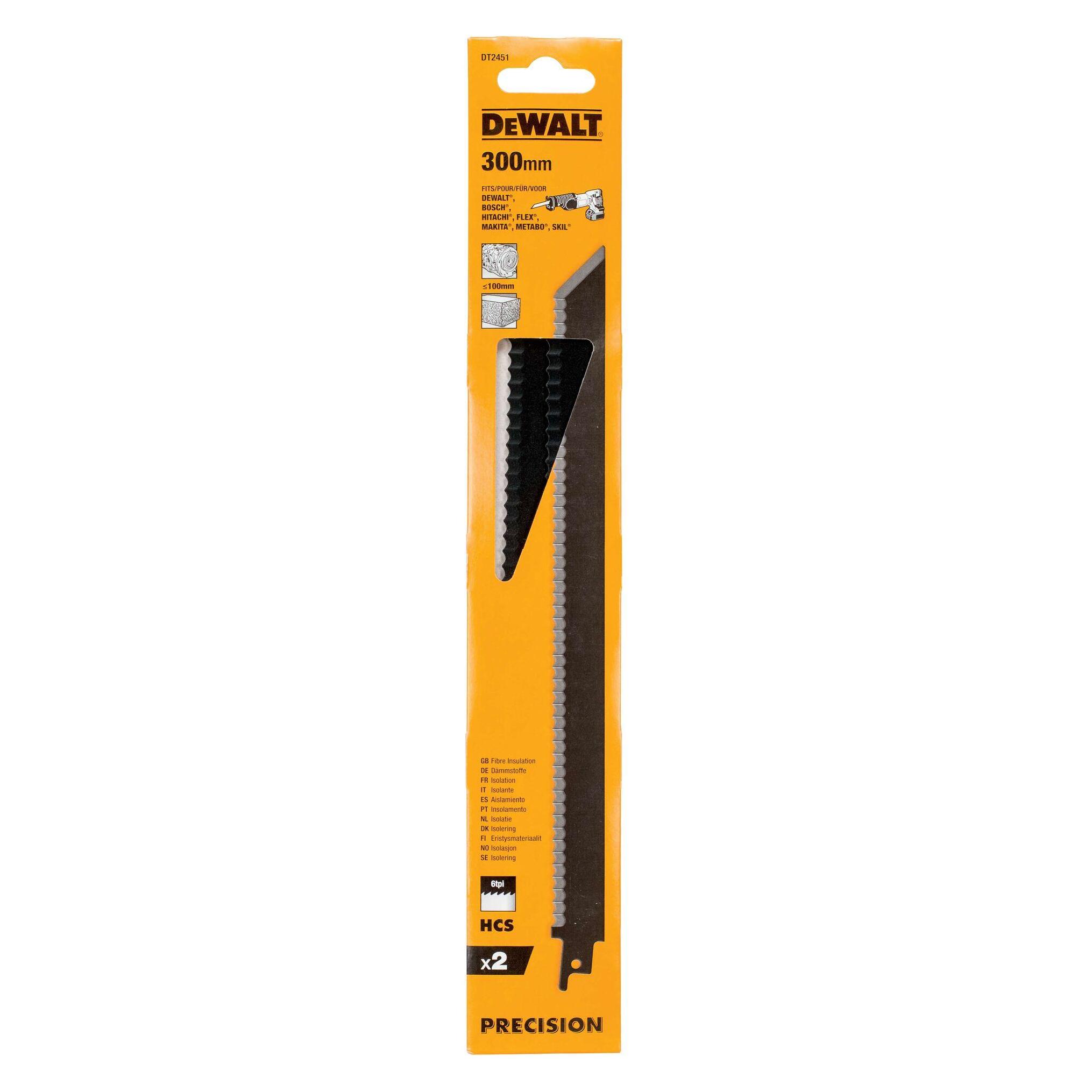 DeWalt Saebelsaegeblatt HCS Daemmst 300mm 2Stk (DT2451-QZ)