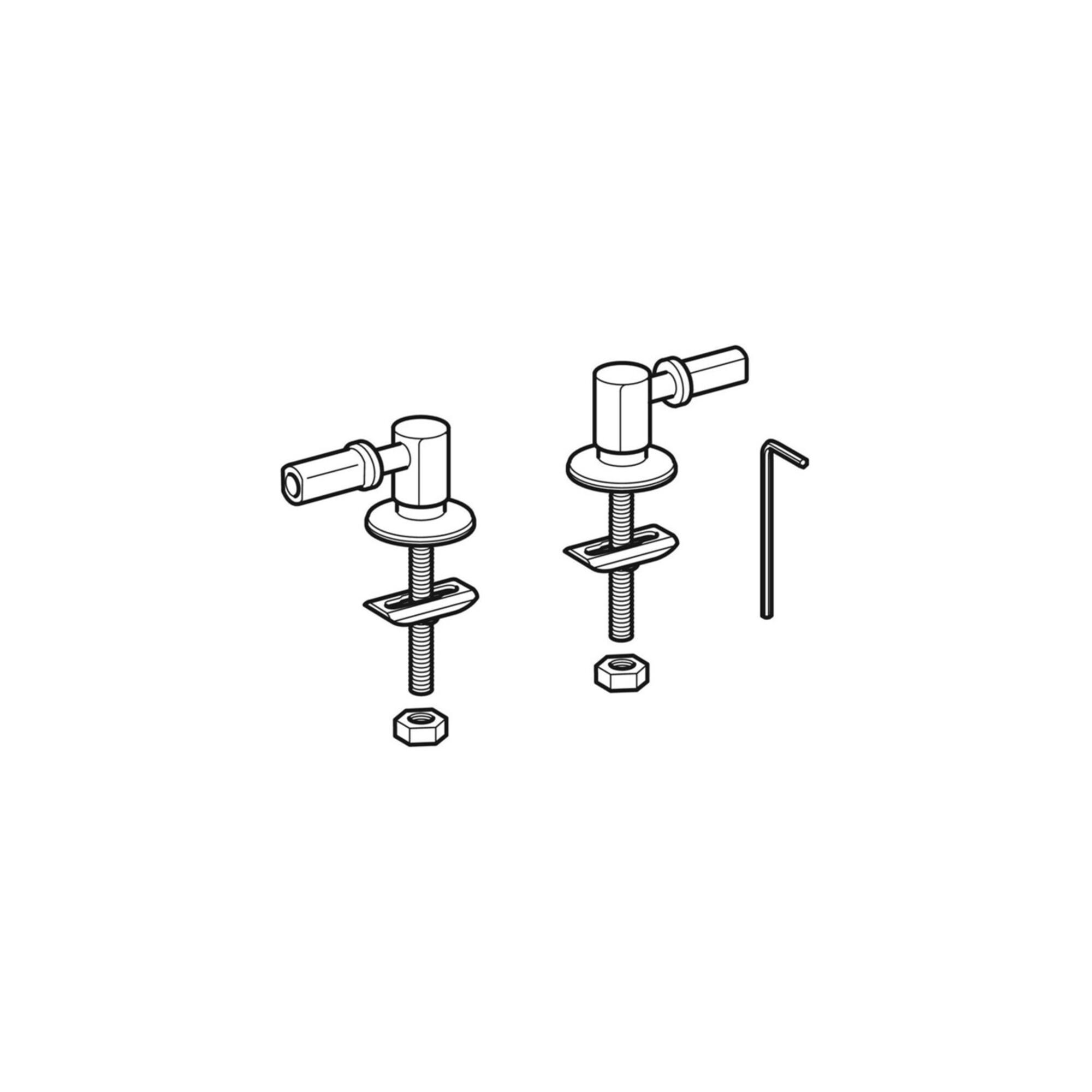 Geberit Scharniere Befestig. v oben, verchromt, für WC-Sitz (598018000)