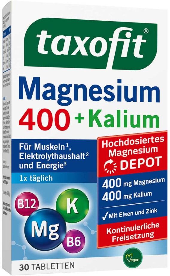 Taxofit Magnesium 400 + Kalium Depot Tabletten 30stk
