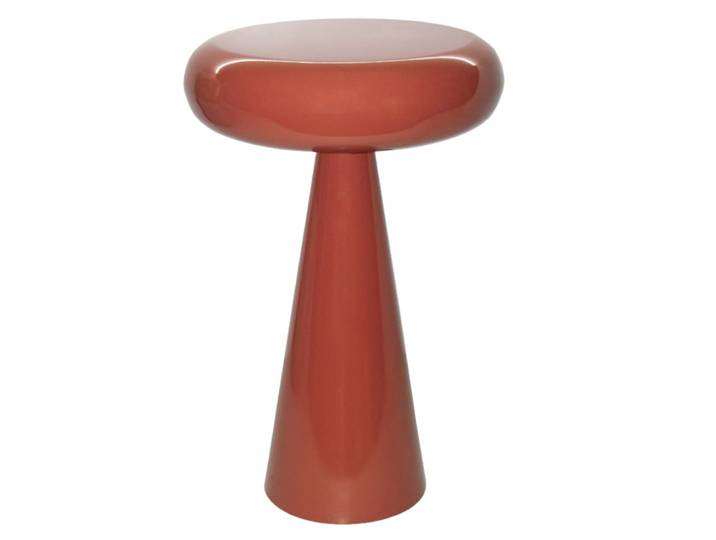 Table basse d'appoint en acier laqué red