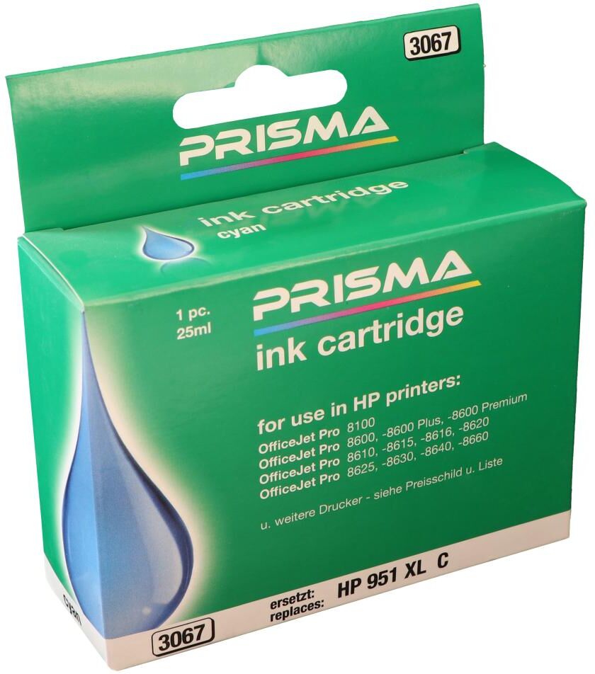 PRISMA 3067 Druckerpatrone für HP Tintenstrahldrucker, cyan, 25 ml