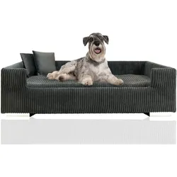 Rohrschneider Hundesofa gepolstert Cord breit beige