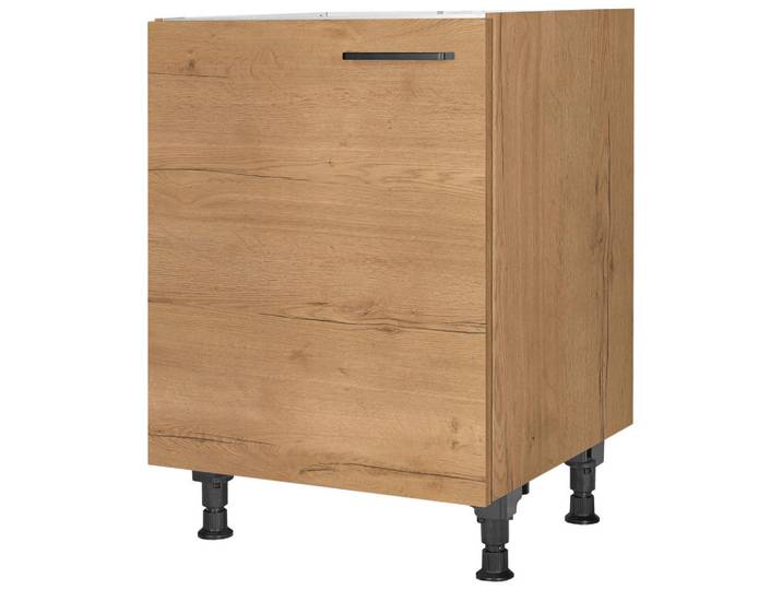 Spülenunterschrank, Braun, 60x87x56 cm, Metall, Einzeln Stellbar, Nobilia