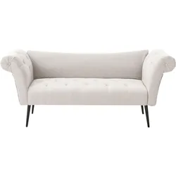 CHAISELONGUE Stoff Hellbeige Nantilly