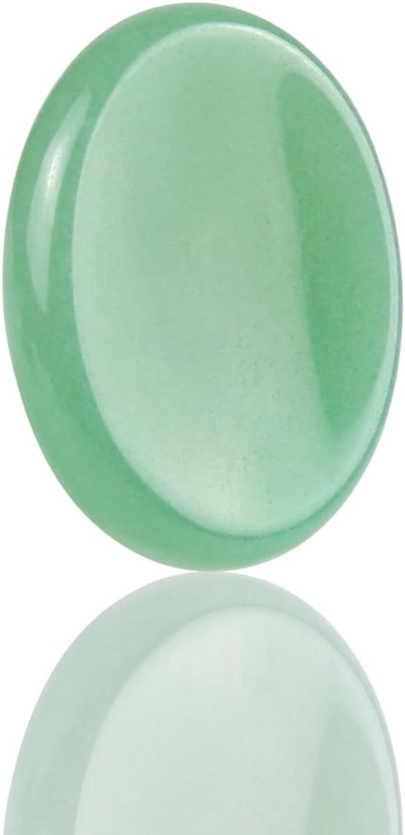 Groene Aventurijn Palmsteen Zorgsteen voor Meditatie en Reiki - Natuurlijke Onregelmatige Vorm - 2-2.5 cm - Groen