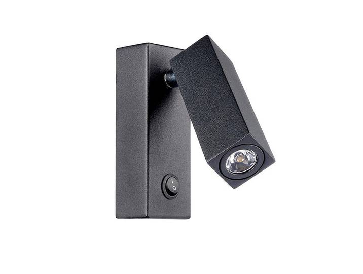 Led-Wandleuchte, Schwarz, Metall, 8x4x11 cm, Lampen & Leuchten, Innenbeleuchtung, Wandleuchten