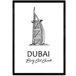 POSTER Städte Denkmäler Dubai Burj Al Arab A3 Rahmenlos