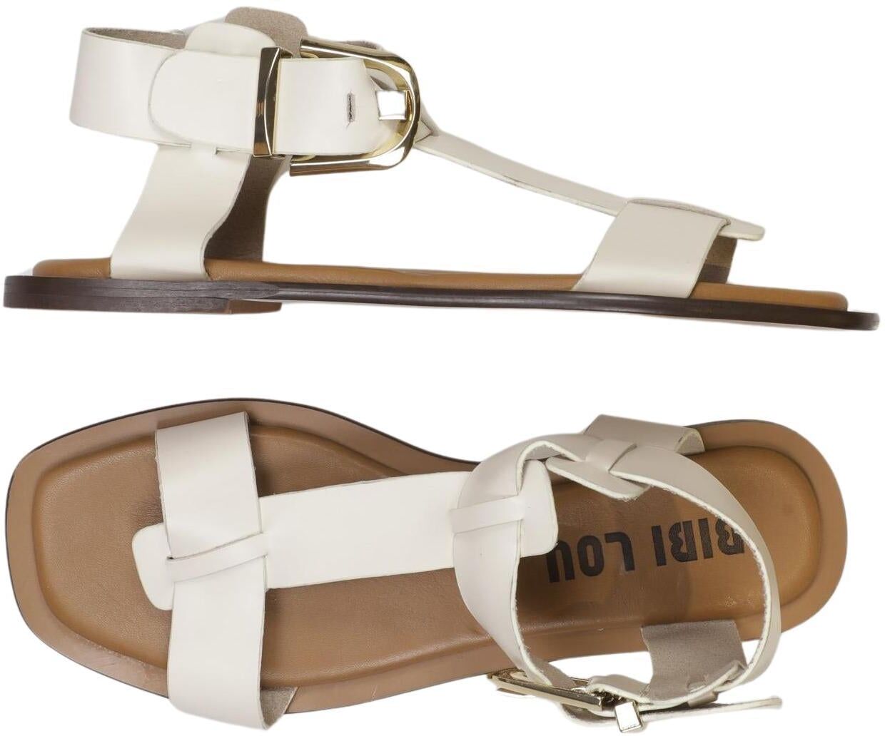 Bibi Lou Damen Sandalen, Weiß, Gr. EU 40, Leder - Second Hand