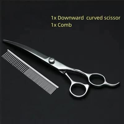 Uplift Picks Professional Pet Grooming Scissors Set For Dogs And Cats down Bent Scissor With Comb