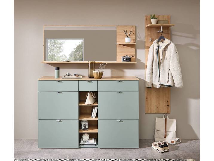 Ensemble de vestiaires 3 pièces 188 x 170 x 38cm Vert/Bleu/Vert menthe