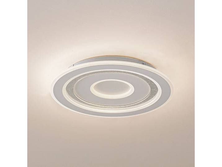 Plafonnier LED Lorvik, Ø 40 cm, blanc, CCT, à intensité variable - Lindby - Salon / séjour - Moderne - Métal - Rond