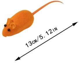 Uplift Picks Rubber Sound Mouse Cat Toy For Interactive Kitten Play orange 1 Pc
