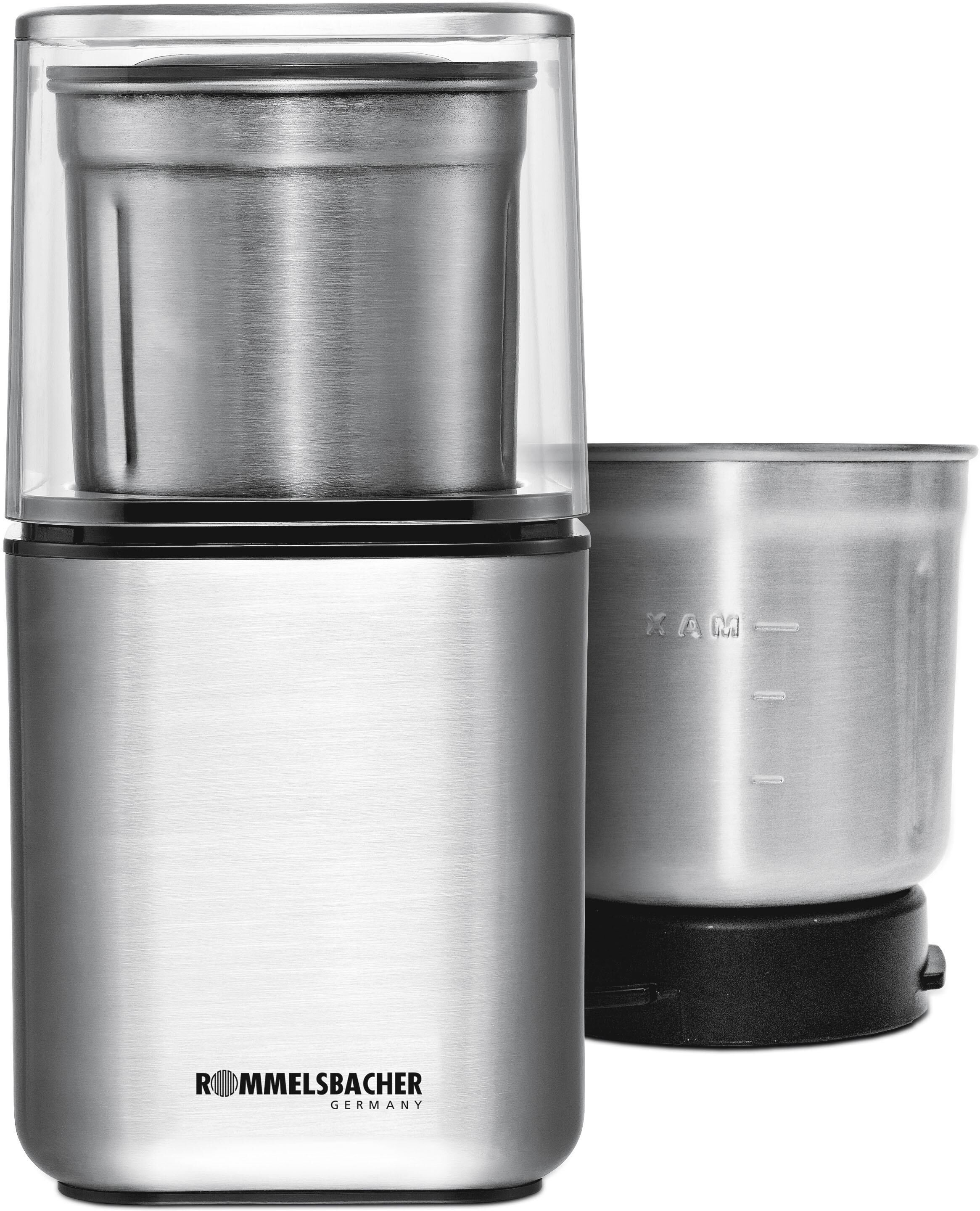 ROMMELSBACHER Kaffeemühle "EGK 200", silber (edelstahlfarben), H:20,5cm, Kaffeemühlen, Kaffeemühle