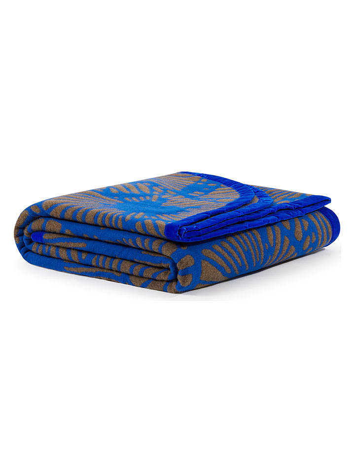 Lanerossi Wolldecke ''Vintage'' in Blau - (L)250 x (B)220 cm - onesize
