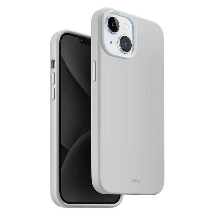 Uniq etui Lino Hue iPhone 15 6.1" Magclick Charging jasnoszary/chalk grey (Apple iPhone 15) (Uni000983-0)