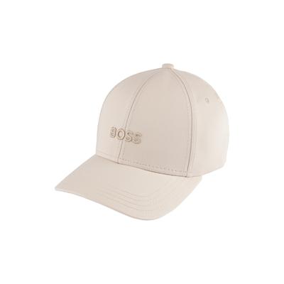 Baseball Cap BOSS "Ari", Damen, weiß (open weiß 118), Web, Baumwolle, unifarben, Caps, mit BOSS Logostickerei Ton in Ton, unisex