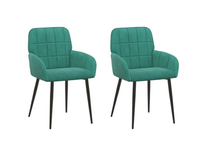NKOPPFG Esszimmerstühle 2 STK Samt Türkis 56,5 x 50 x 85 cm Metallbeine, weiche Samtpolsterung, ergonomische Neigung, pflegeleicht, für Esszimmer und Familienessen