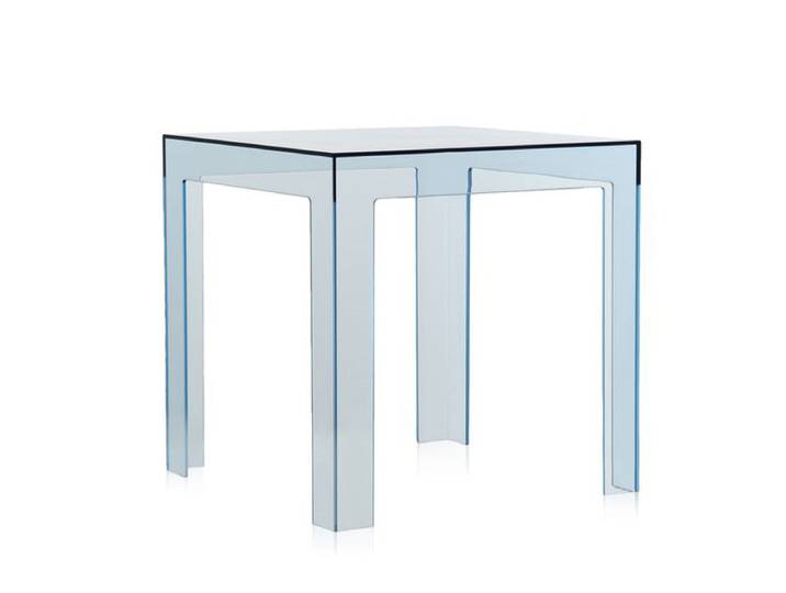 KARTELL table basse JOLLY (Bleu ciel - Polycarbonate transparent)