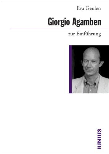 Eva Geulen - Giorgio Agamben zur Einführung - Preis vom 30.09.2026 09:01:18 h