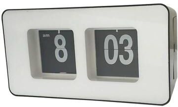 Uplift Picks Stylish Auto Flip Desk Clock With Large Retro Digital Display white