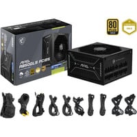 MAG A850GLS PCIE5, PC-Netzteil schwarz, 1x 12VHPWR, 4x PCIe, Kabelmanagement, 850 Watt