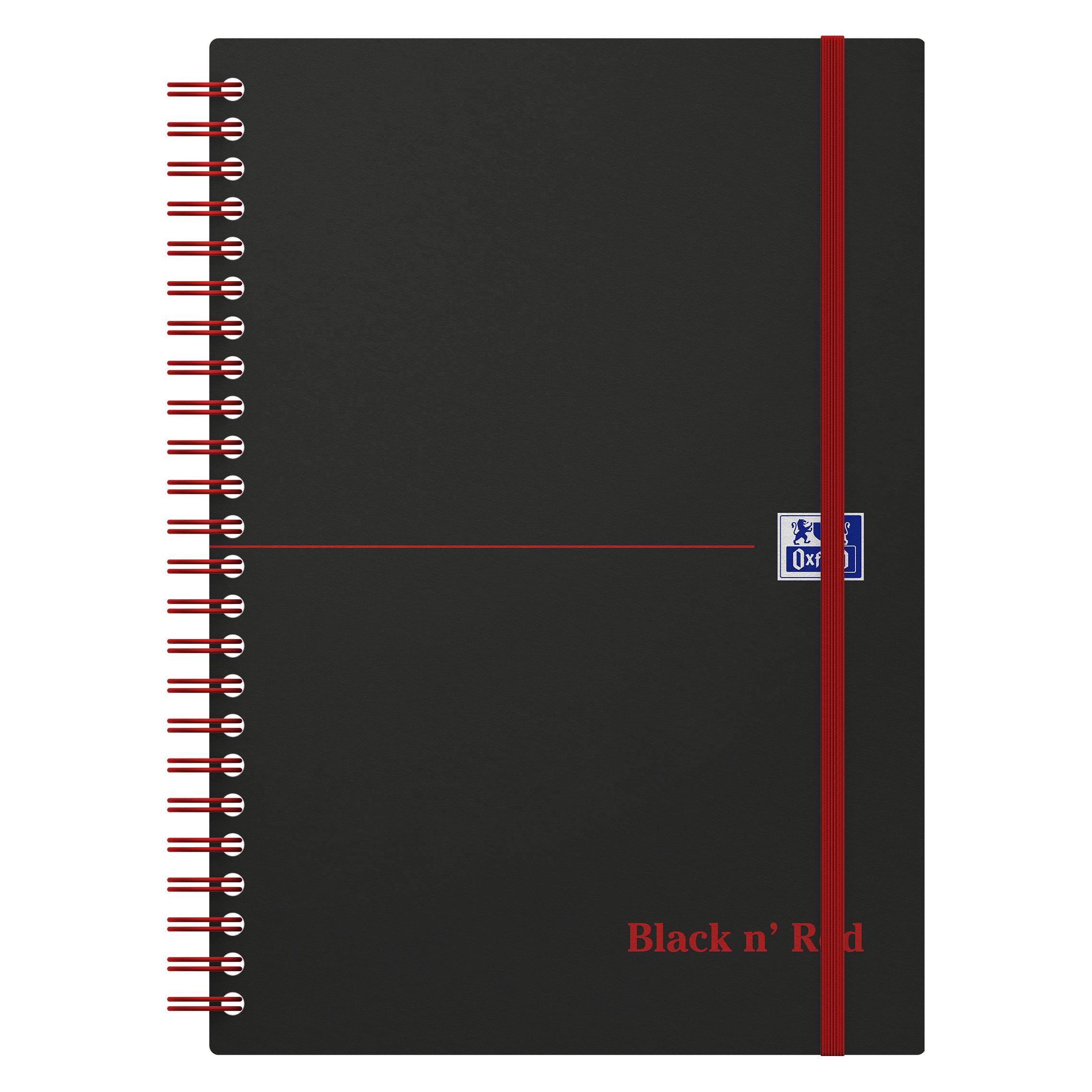 Oxford Spiralbuch Black 'n Red (A5, Liniert, Weicher Einband) (400047655)
