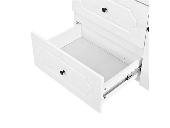 SENVIRO Meuble de salle de bain 107 cm avec vasque céramique blanc 2 tiroirs et colonne