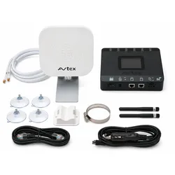 Avtex AMR105P 5G Wi-Fi 6 Dual-SIM-Router mit tragbarer MiMo-Antenne für 12/24 V Antennenfarbe weiß