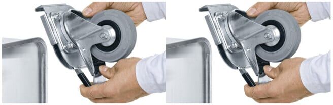 Set ZARGES Clip-on Lenkrollensatz (2 Stck.) + ZARGES Clip-on Bockrollensatz