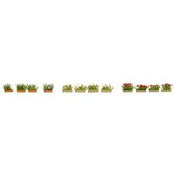 NOCH 14009 H0 Blumenkästen blühend rot, weiß und gelb, je 4x Fertigmodell