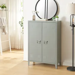 Metallschrank Oripää 110x75x33 cm Dunkelgrau [en.casa]