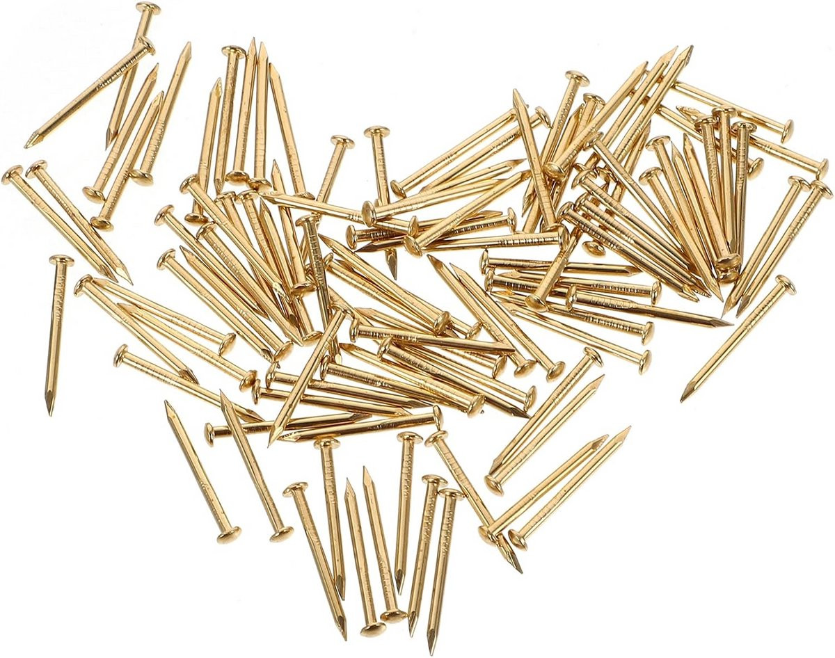 100x Decoratieve Koperen Spijkers voor Meubels en Decoratie - Stevige Meubelpin in Goudkleur