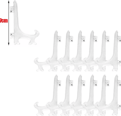 Inspire Curations Clear Acrylic Display Easel Stand For Plates, Photos & Home Decor transparent 7cm 2pcs