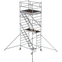 MUNK Rollgerüst mit Schrägaufstiegen 1,35x1,80m Plattform, 6,35m AH