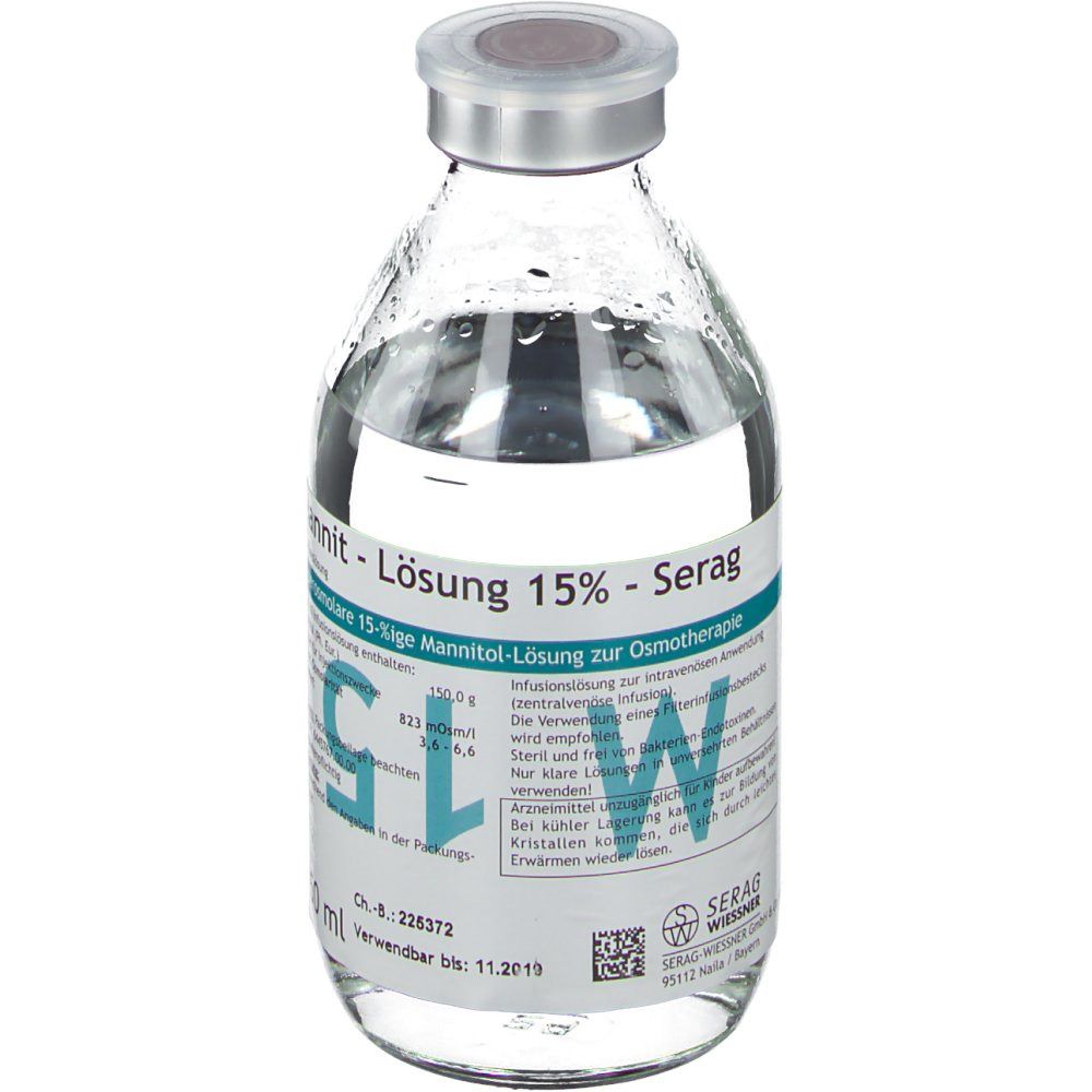 Mannit 15% Serag Infusionslösung Glas 10x250 ml
