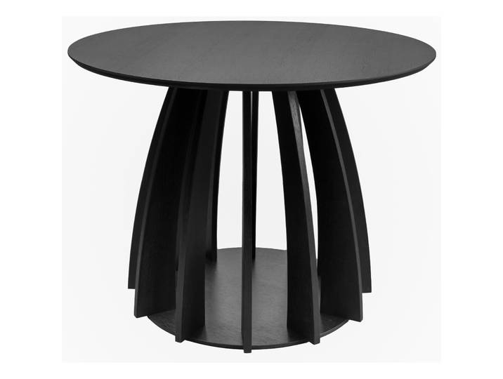 Runder Esstisch Diciffy 100 cm, schwarz furniert