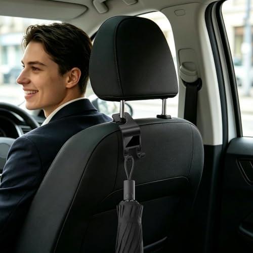 Kopfstützenhaken für das Auto - platzsparender Organizer für Taschen, Kleidung und mehr in LKW, SUV, Limousine und Pick-up