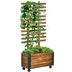 Outsunny - Hochbeet - 65L x 31B x 147H cm - verkohlt