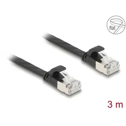 DELOCK Patchkabel gewinkelt RJ45 S/FTP Cat6 3,00m Schwarz