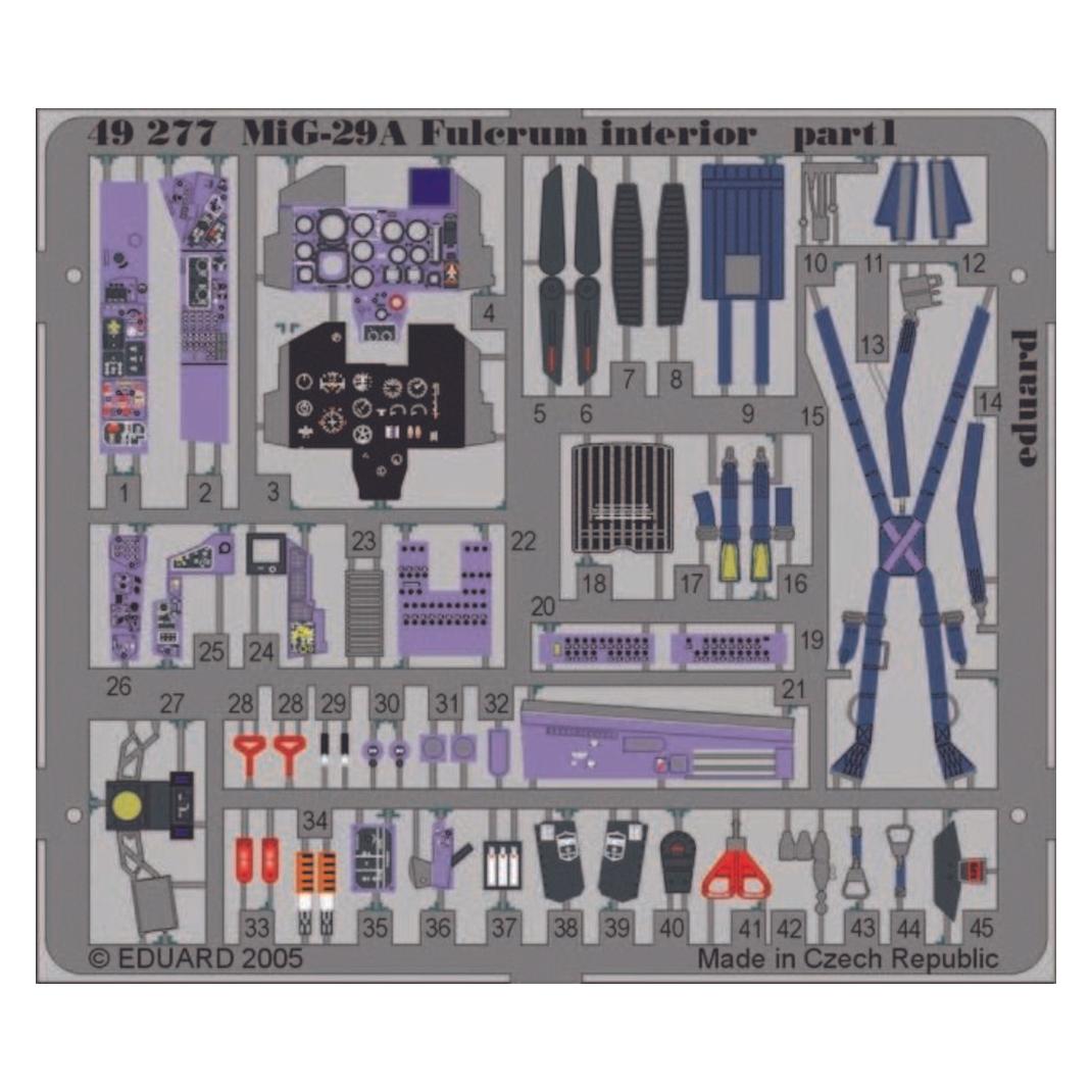 Eduard MiG-29A Fulcrum interior für Academy Bausatz (49277)