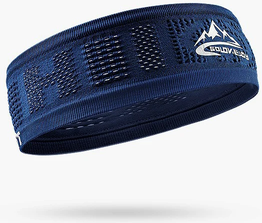 Market Central Breathable Running Headband Non Slip Sports Sweatband For Men Women navy