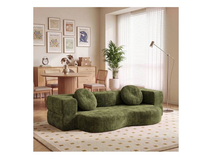 HOMALL Sofa Stilvolles Klappsofa, (Keine Montage erforderlich – ideal für Wohnzimmer, Lounge & Freizeitbereiche – zum Top-Preis)