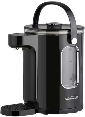 Brentwood 3 Liter 1100w Digital Glass Instant Hot Water Dispenser in Black with Tea Infuser