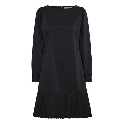 Midikleid CULTURE "Kleid CUbeate", Damen, Gr. M, N-Gr, schwarz, Obermaterial: 65% Baumwolle CO. 33% Polyester PES. 2% Elasthan EL., Kleider Midikleid