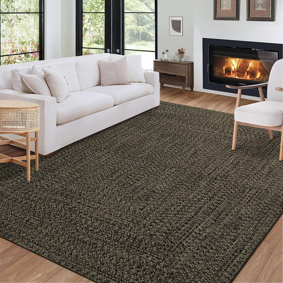 Brayden Studio Abstract Washable Area Rug Tan Rectangle 160 x 230 cm